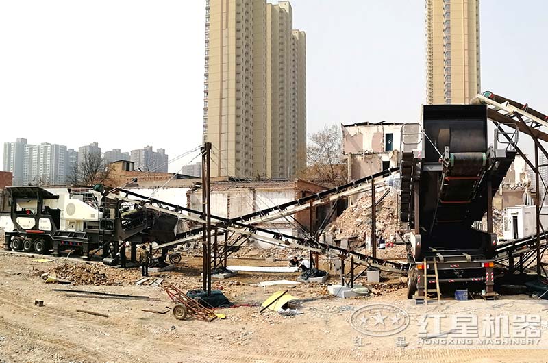 西安客戶建筑垃圾破碎現場 西安客戶建筑垃圾破碎現場