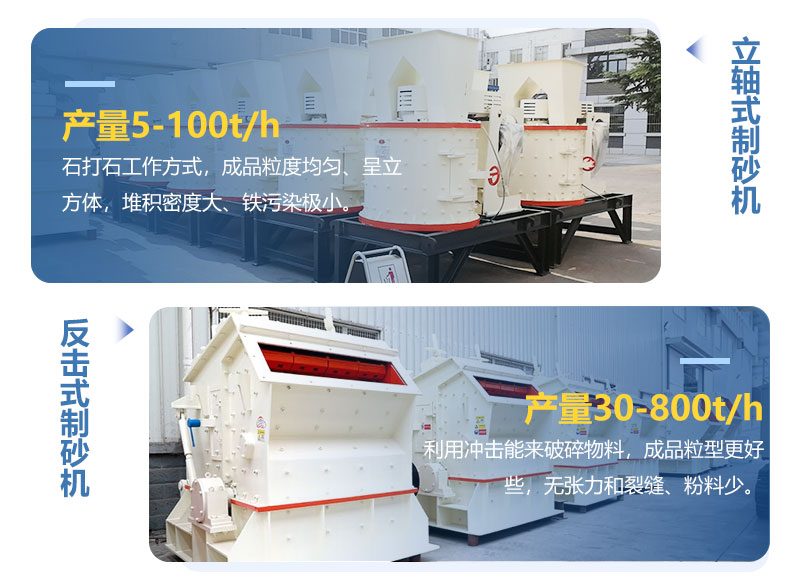 立軸式制砂機和反擊式制砂機哪種粒型好？區別介紹