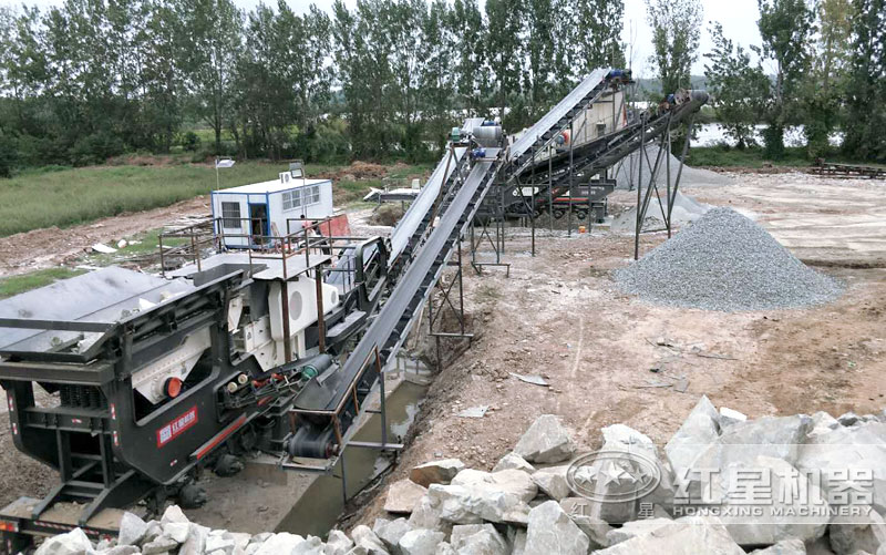 輪胎粉碎機處理石料生產線 輪胎粉碎機處理石料生產線