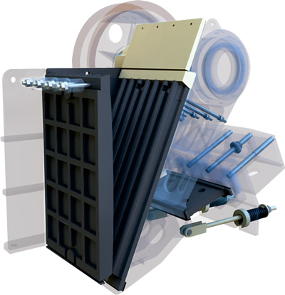 顎式破碎機內(nèi)部結(jié)構(gòu) 顎式破碎機內(nèi)部結(jié)構(gòu)