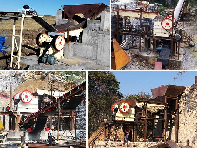 作業(yè)中的顎式破碎機 作業(yè)中的顎式破碎機