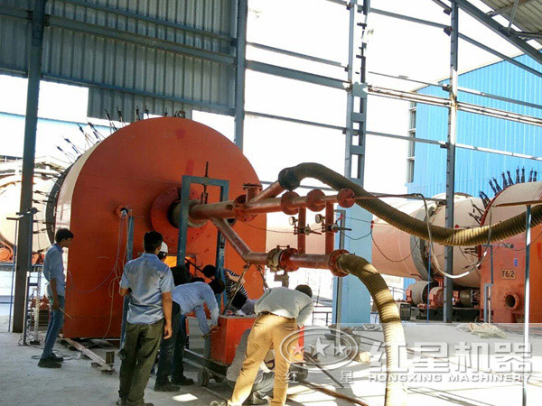 石灰窯安裝搭設現場 石灰窯安裝搭設現場