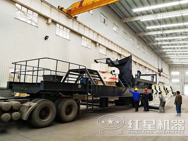 青石、鵝卵石等物料制砂處理推薦使用車載流動制砂機