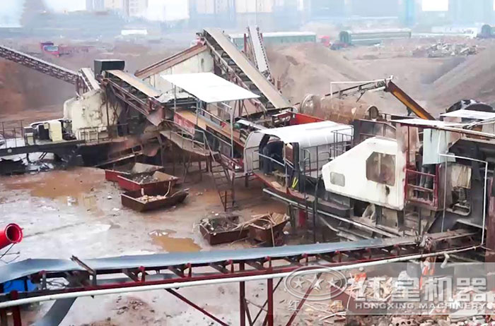 再生混凝土骨料生產現場 再生混凝土骨料生產現場