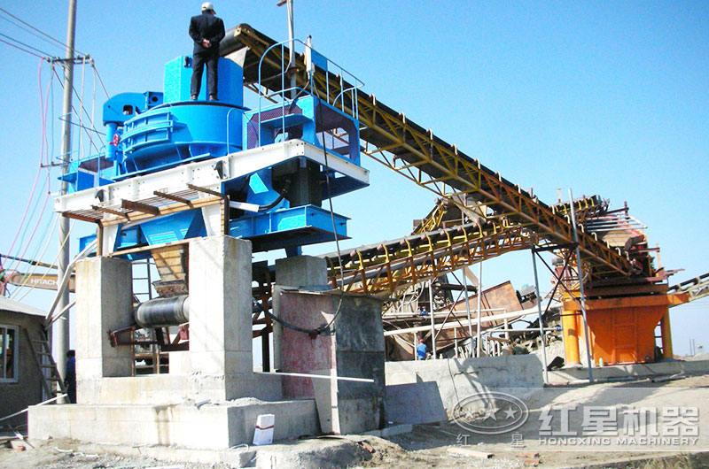 干法制砂生產(chǎn)線現(xiàn)場示意圖 干法制砂生產(chǎn)線現(xiàn)場示意圖