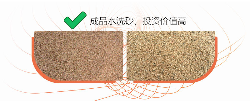 經(jīng)洗砂處理后的砂石成品展示 經(jīng)洗砂處理后的砂石成品展示