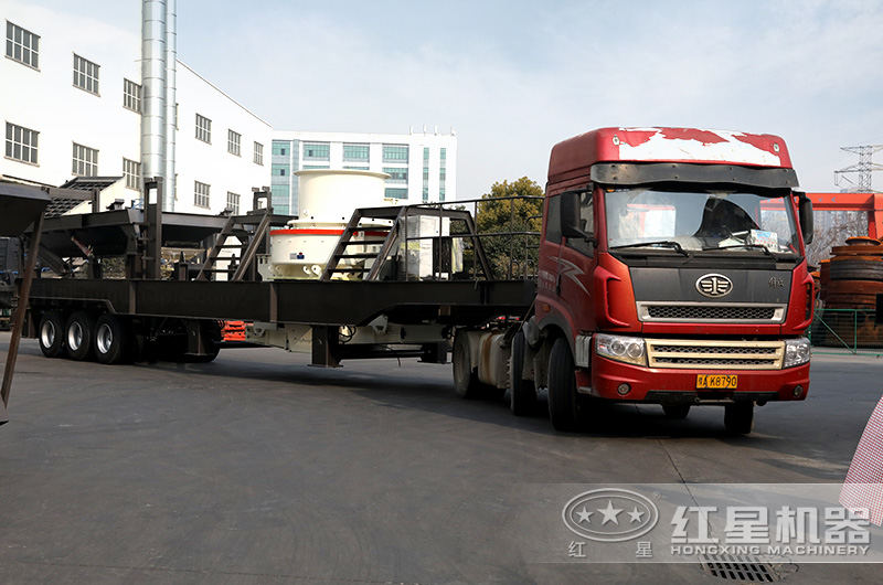 掛上車頭即可行走的移動制砂機 掛上車頭即可行走的移動制砂機