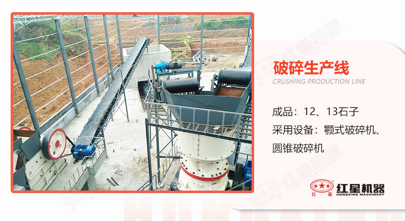 工藝采用方案一的石子生產現場 工藝采用方案一的石子生產現場