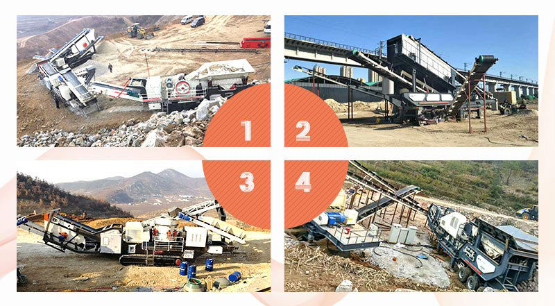 不同地區各種小型移動碎石機生產現場 不同地區各種小型移動碎石機生產現場