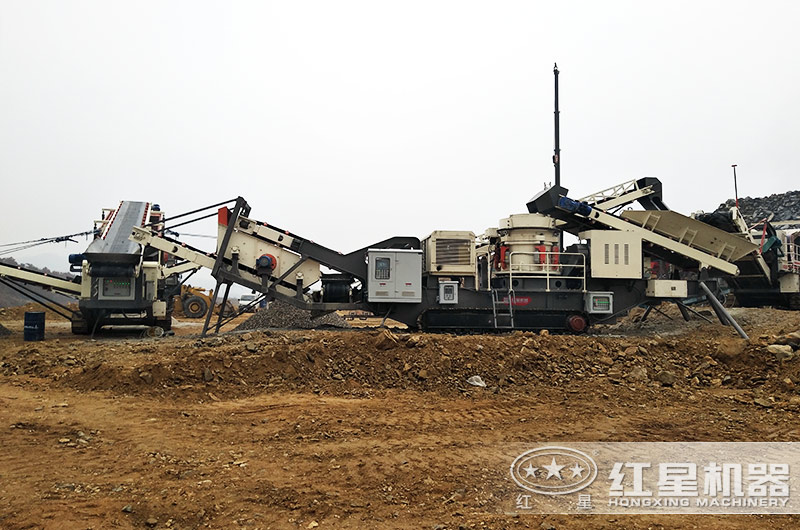 圓錐破移動履帶一體式石子破碎機作業客戶現場 圓錐破移動履帶一體式石子破碎機作業客戶現場
