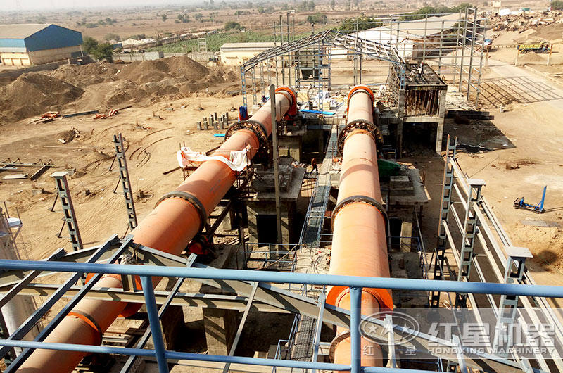 回轉窯膨潤土生產現場 回轉窯膨潤土生產現場